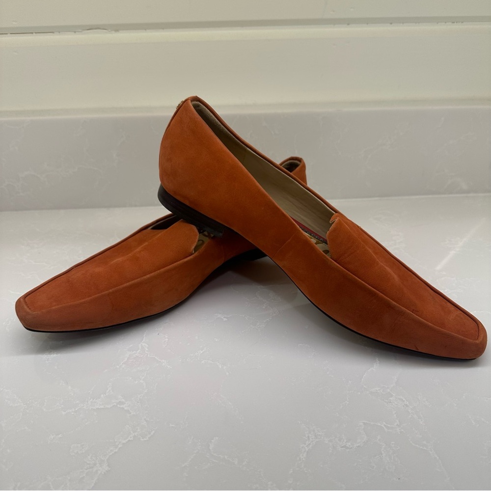 Sam Edelman Penny Burnt Orange Pointed Suede Loafers. Size: 7.5 M Women’s - Picture 4 of 13
